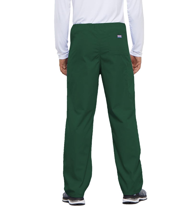 Cherokee Men's Originals Unisex Drawstring Cargo Scrub Pant, Hunter, Small/Short - Image 3